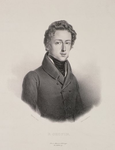 Frederic Chopin engraved by Gottfried Engelmann by Pierre Roch Vigneron